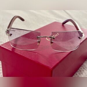 Cartier Bubinga Wood Sunglasses